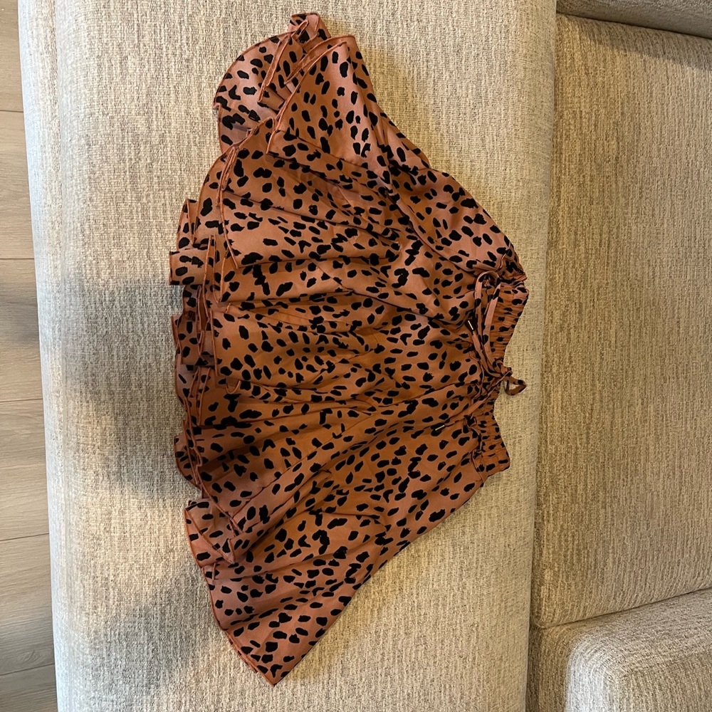 Layla James pink and black polka dot skirt